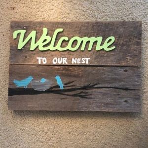 Welcome handpainted sign